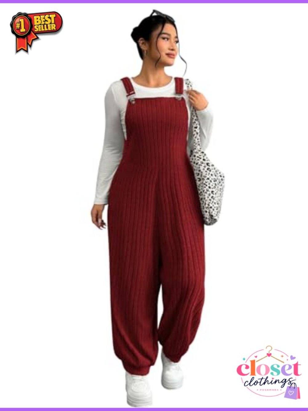 Plus Size Bib Overalls Wide Leg Jumpsuit with Pockets
